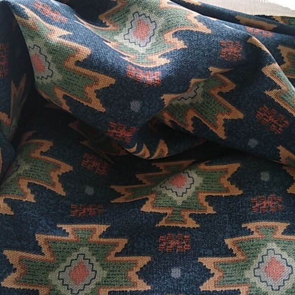 Mill Creek Fabrics " Native Rituals"  Southwestern Blue Scotchguard  Cotton - Picture 6 of 10